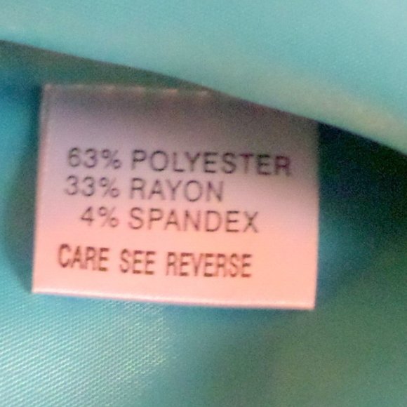 Rafael Turquoise Floral Zebra Zip Jacket, Size 8 - Picture 11 of 12